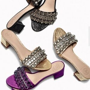 Tory Burch Beverly 45 Embellished Crystal …